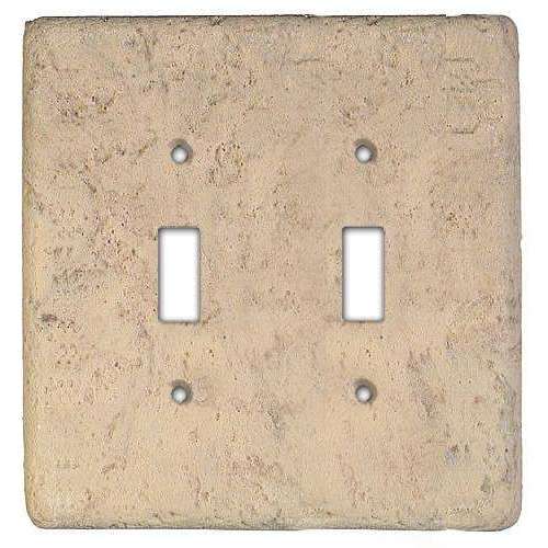 Espresso Stone Double Toggle Switchplate - Wallplatesonline.com