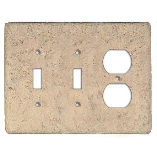 Espresso Stone 2 Toggle / Duplex Switchplate - Wallplatesonline.com