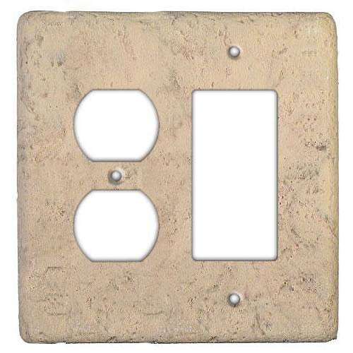 Stonique Espresso Stone Duplex / Rocker Switchplate
