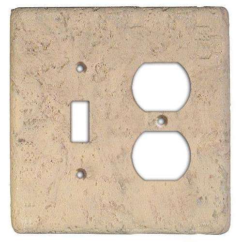Stonique Espresso Stone Toggle / Duplex Switchplate