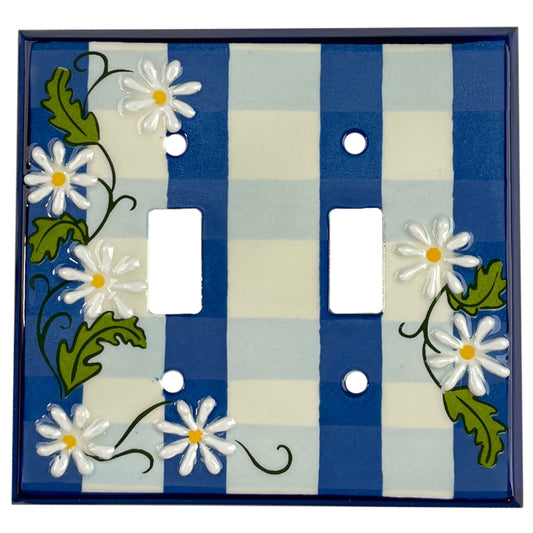 Gingham Daisy Single Covers Plates 2 Toggle Wallplate
