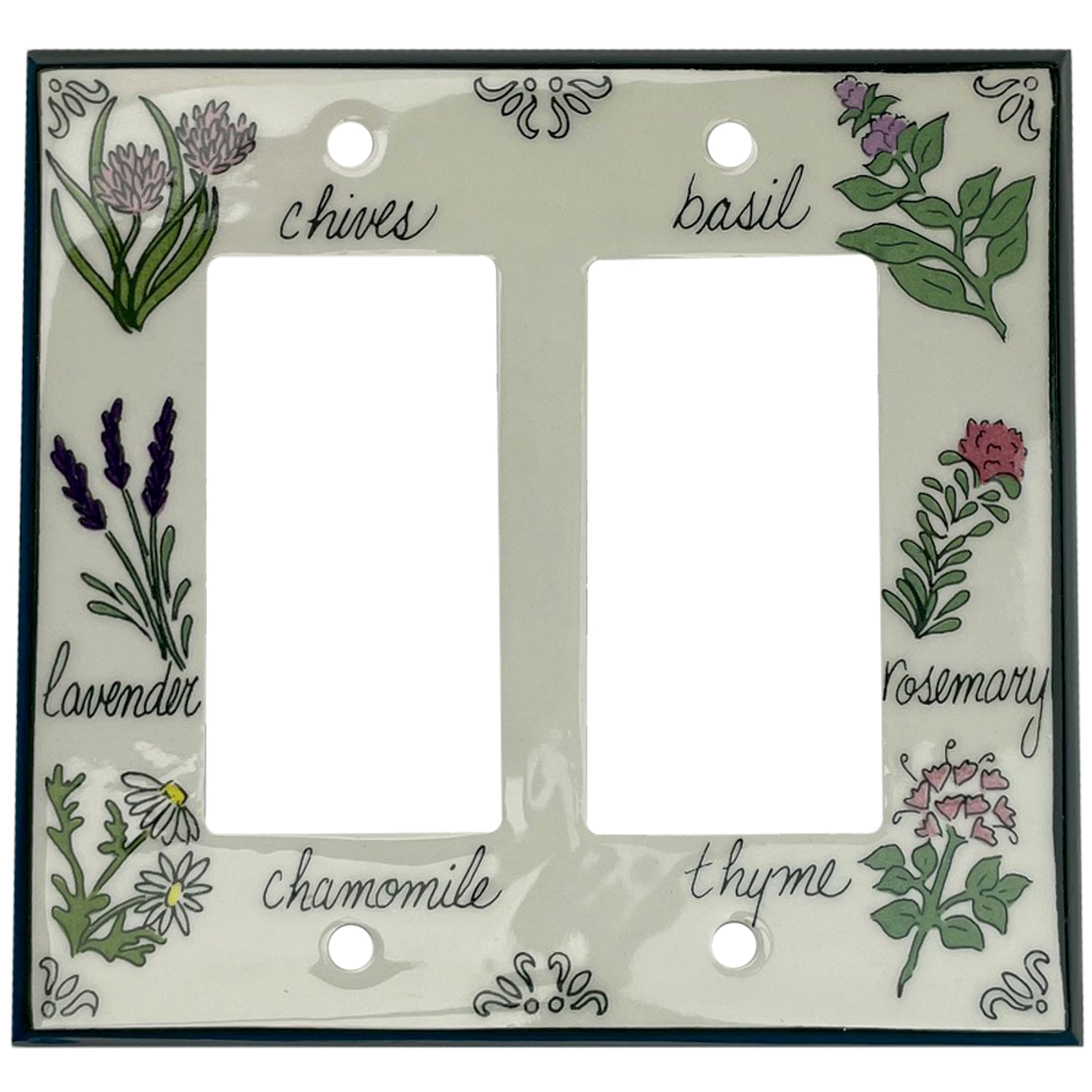 Herbs Single Covers Plates 2 Rocker Wallplate