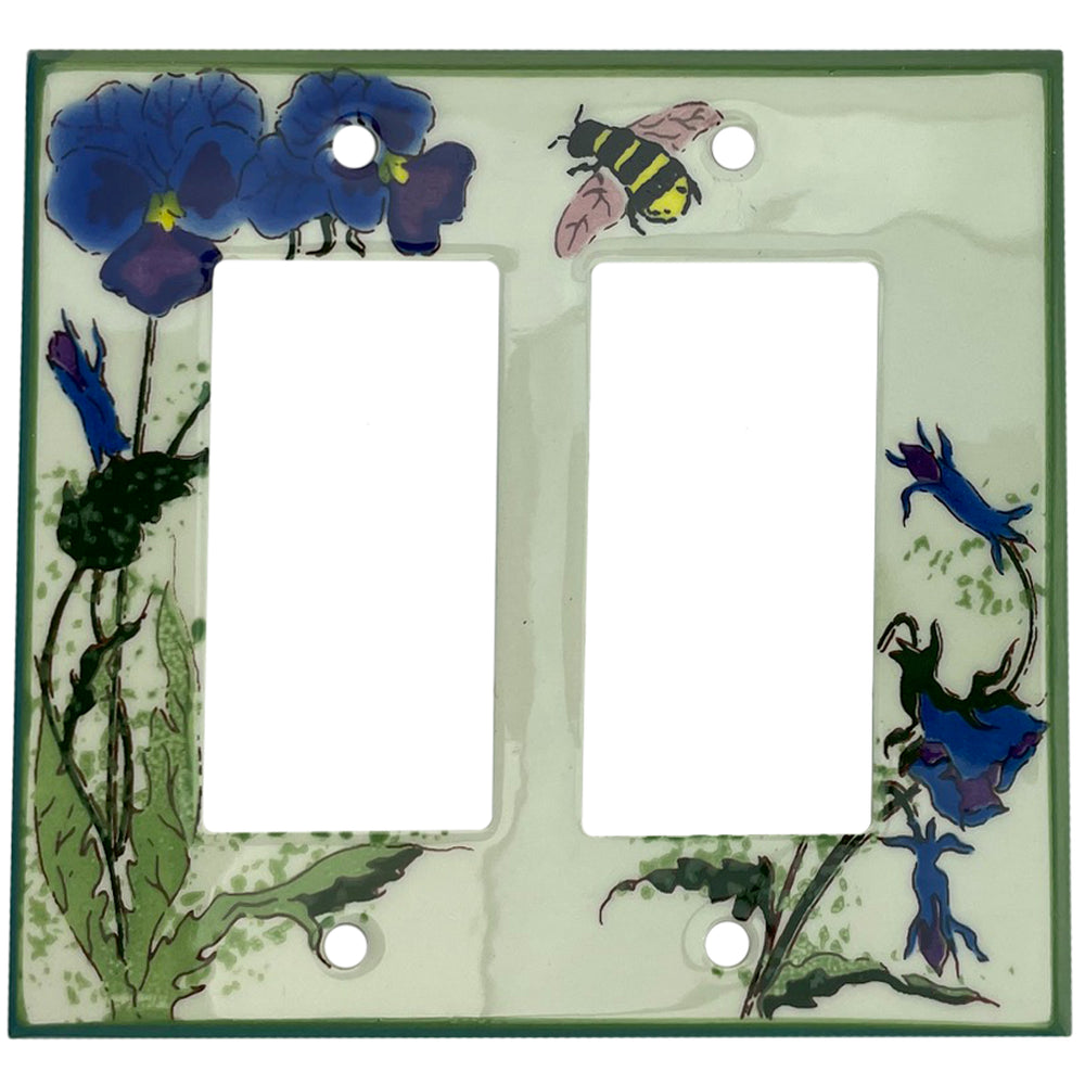 Viola Bee Cover Plates 2 Rocker Wallplate