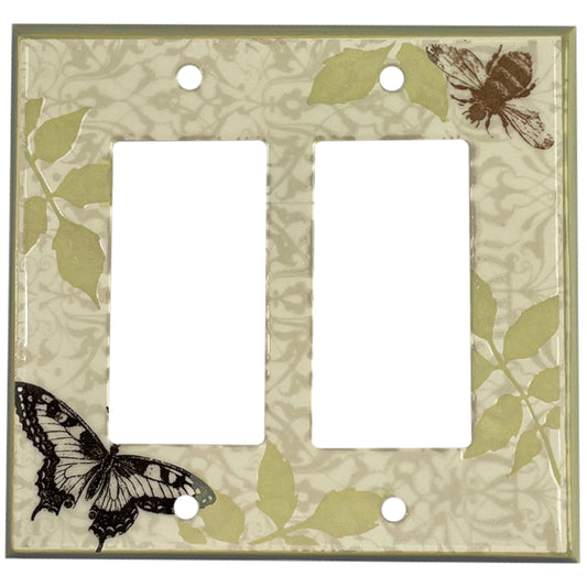 Botanical Insects Cover Plates 2 Rocker Wallplate