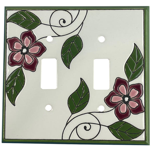 Red Blossoms Single Covers Plates 2 Toggle Wallplate