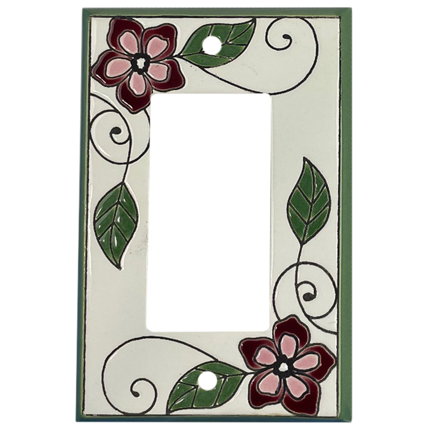 Red Blossoms Single Covers Plates Rocker Wallplate