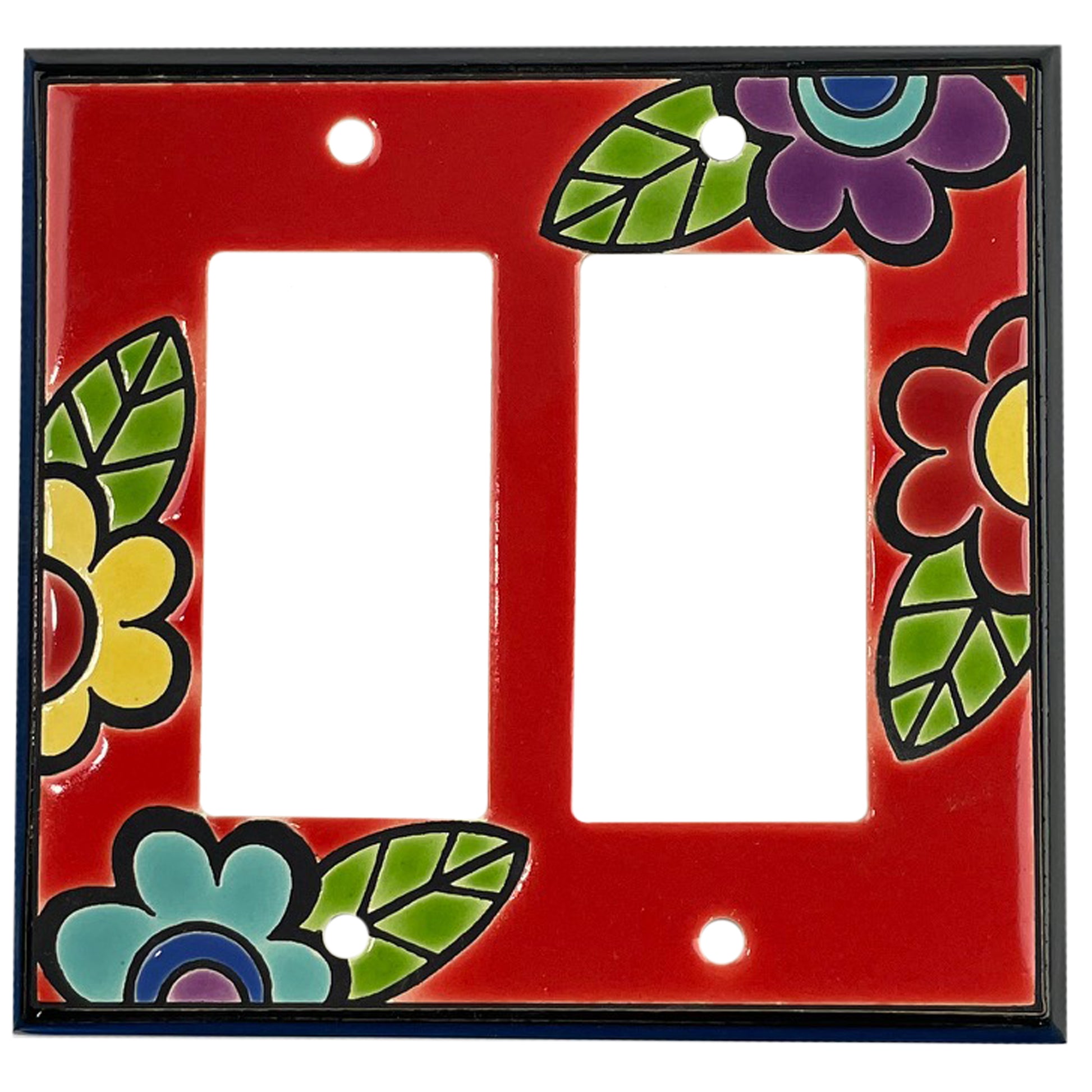 Funky Flower Single Covers Plates 2 Rocker Wallplate