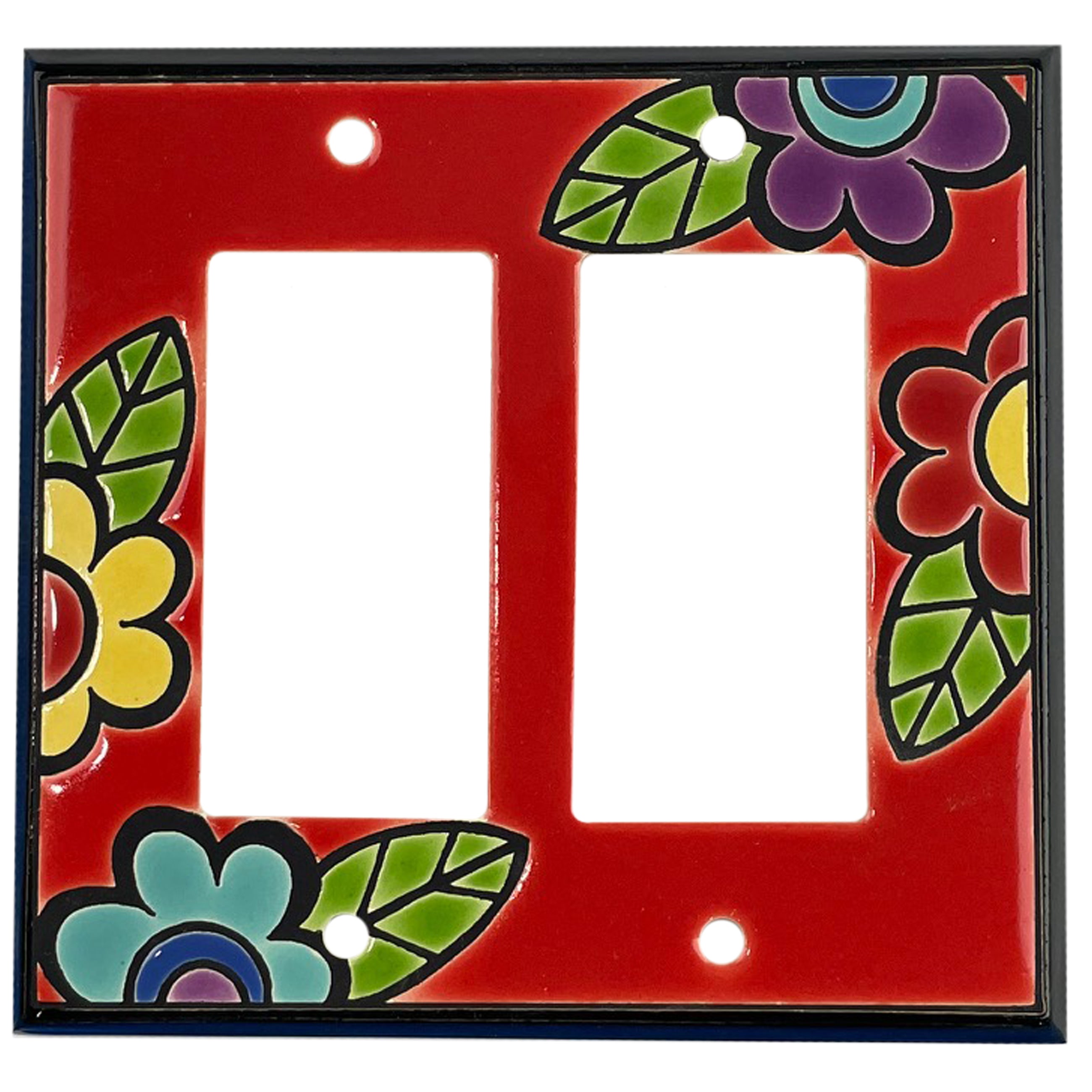 Funky Flower Single Covers Plates 2 Rocker Wallplate