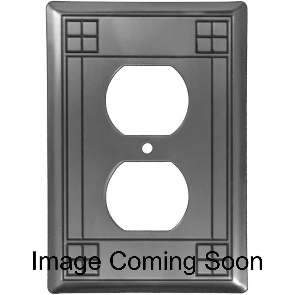 Arts and Crafts Oil Rubbed Copper Duplex Outlet Switchplate