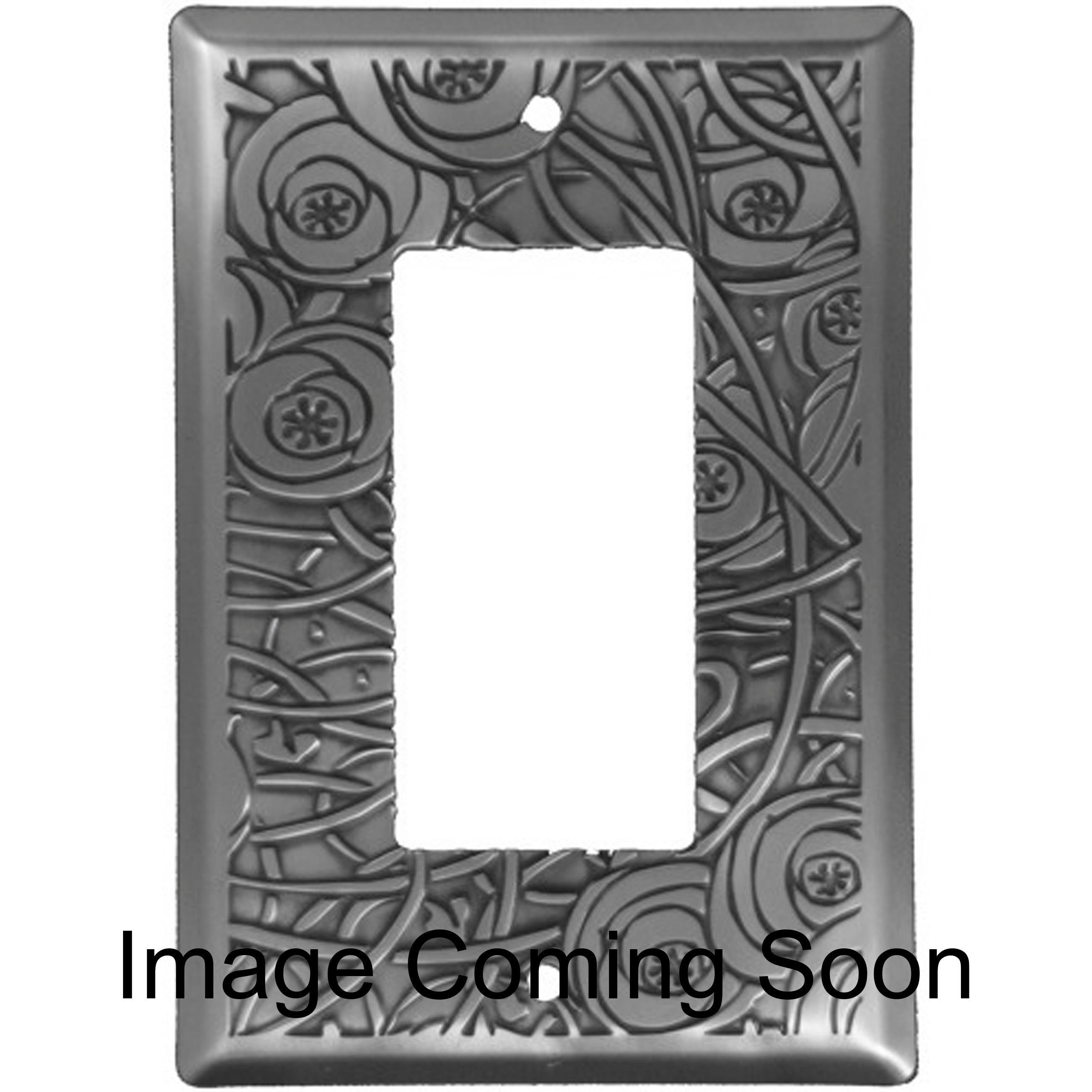 Deco Floral Oil Rubbed Copper Single Rocker Switchplate