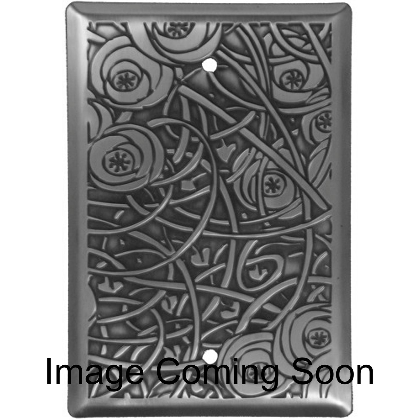 Deco Floral Stainless Steel BlankSwitchplate