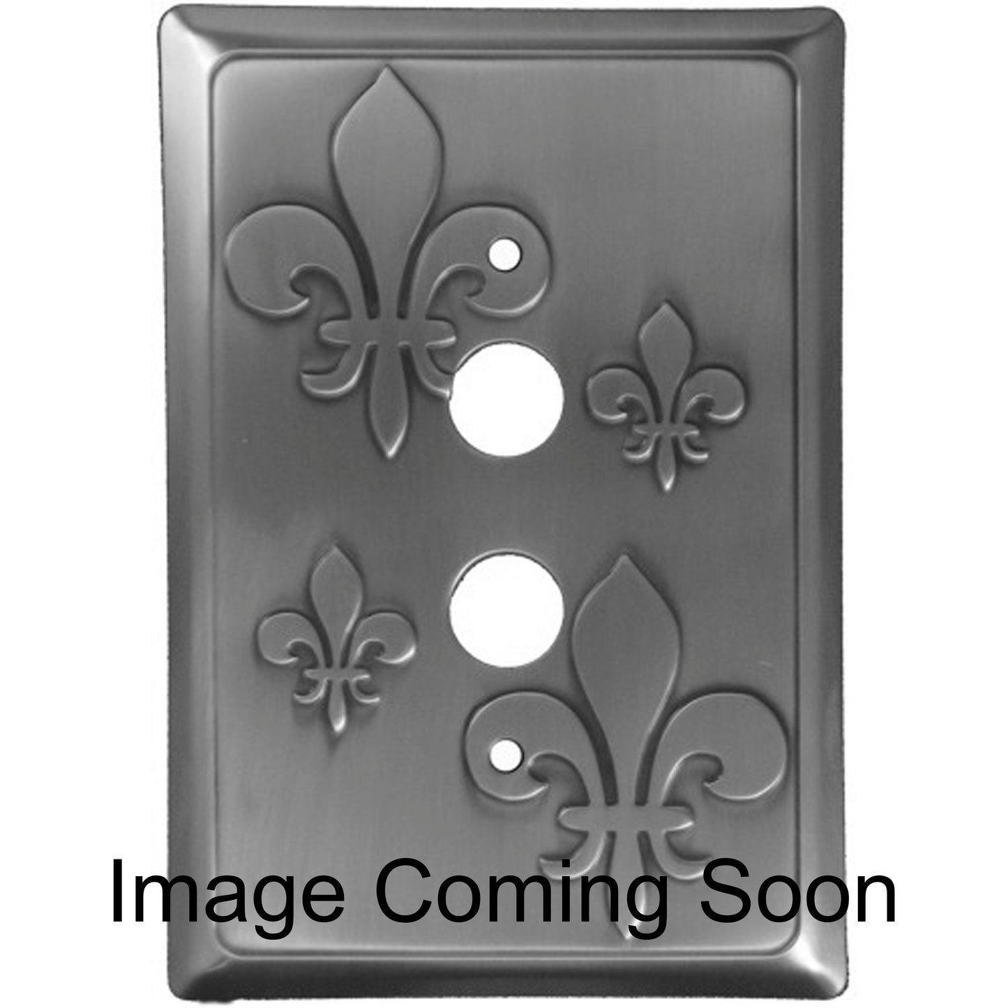 Fleur-de-Lis Stainless Steel 1 Pushbutton Switchplate