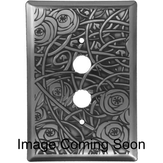 Deco Floral Stainless Steel 1 Pushbutton Switchplate