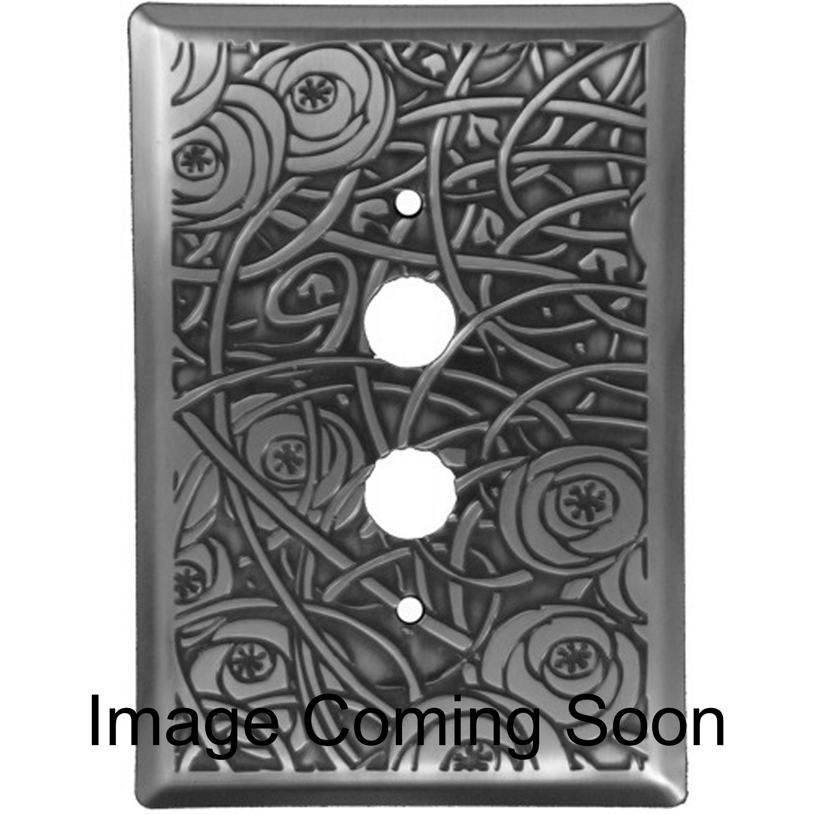 Deco Floral Oil Rubbed Copper 1 Pushbutton Switchplate