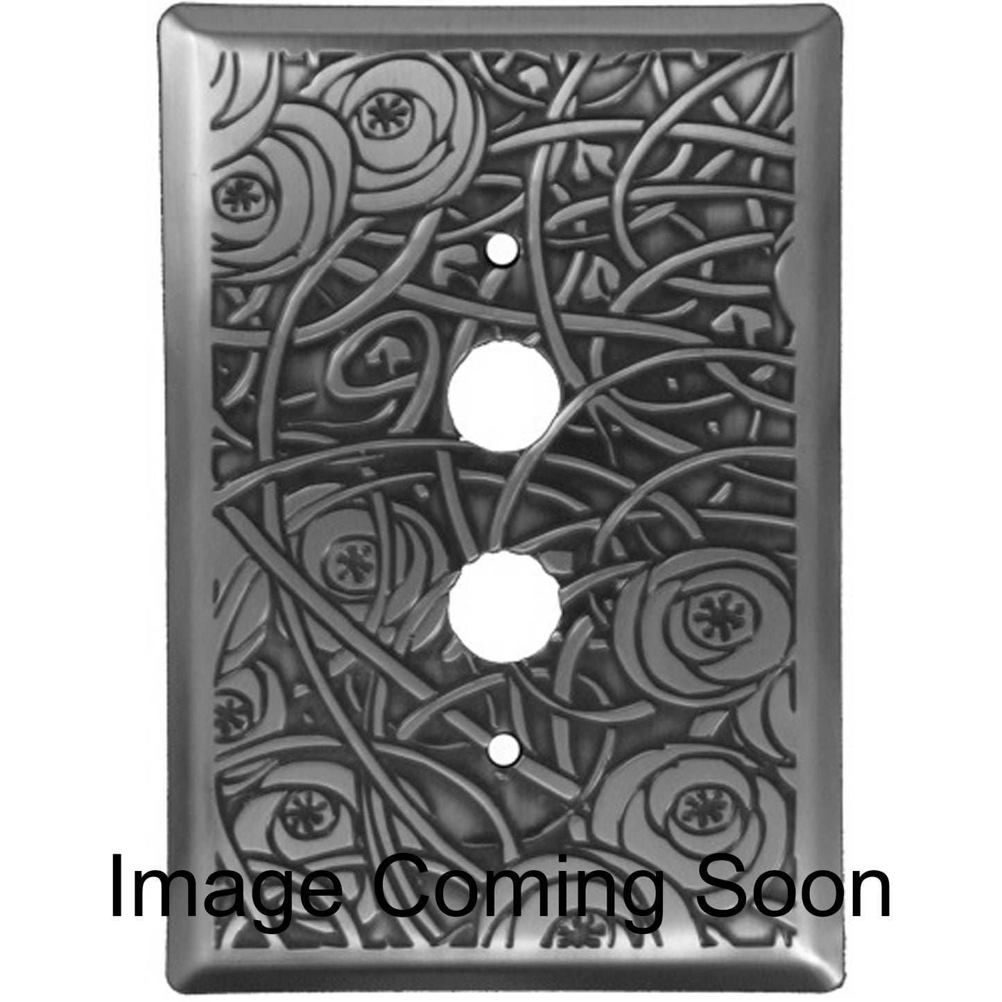 Deco Floral Oil Rubbed Copper 1 Pushbutton Switchplate:Wallplatesonline.com
