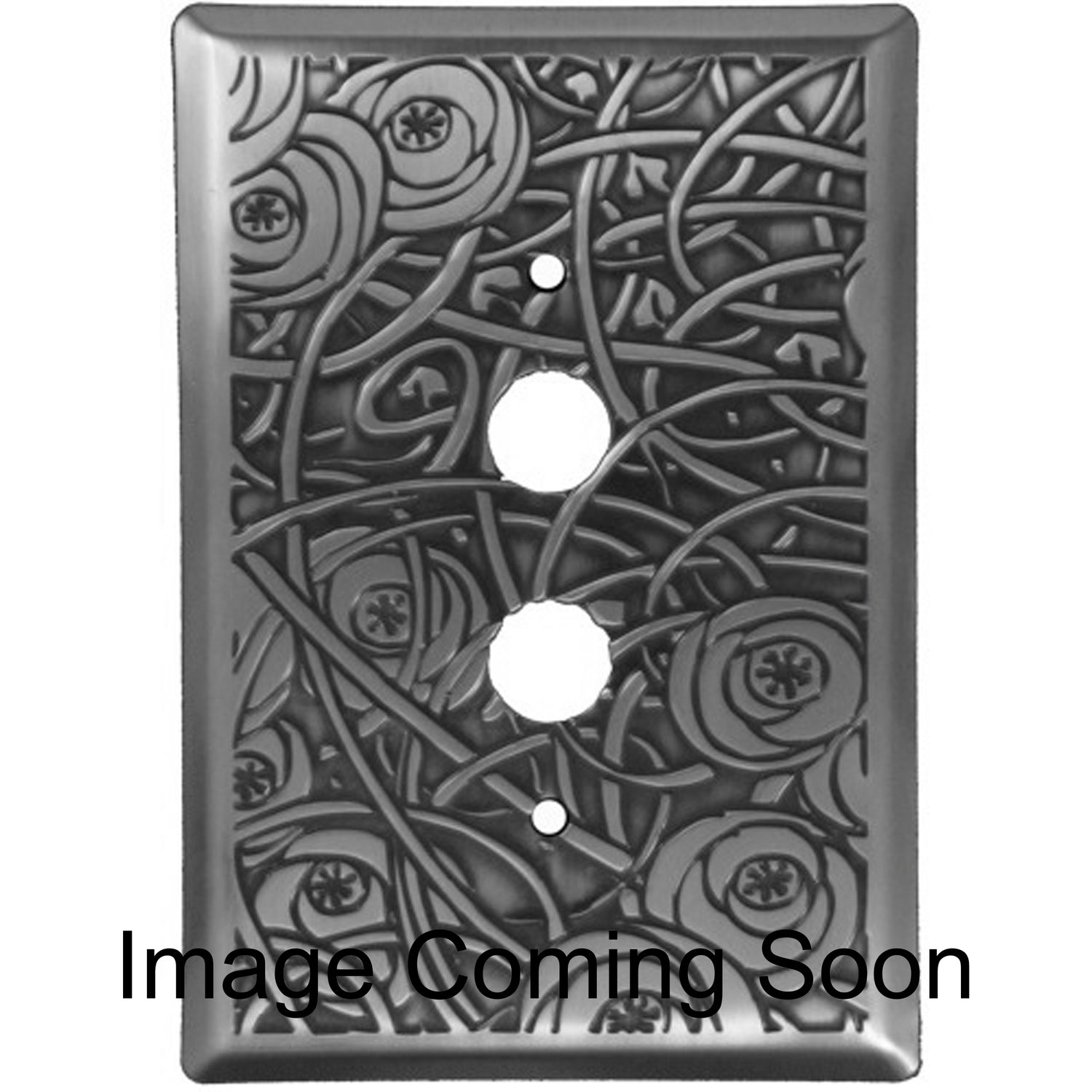 Deco Floral Oil Rubbed Copper 1 Pushbutton Switchplate:Wallplatesonline.com