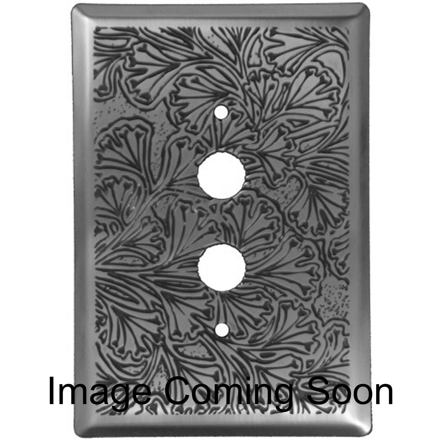 Maidenhaire Fern Stainless Steel 1 Pushbutton Switchplate