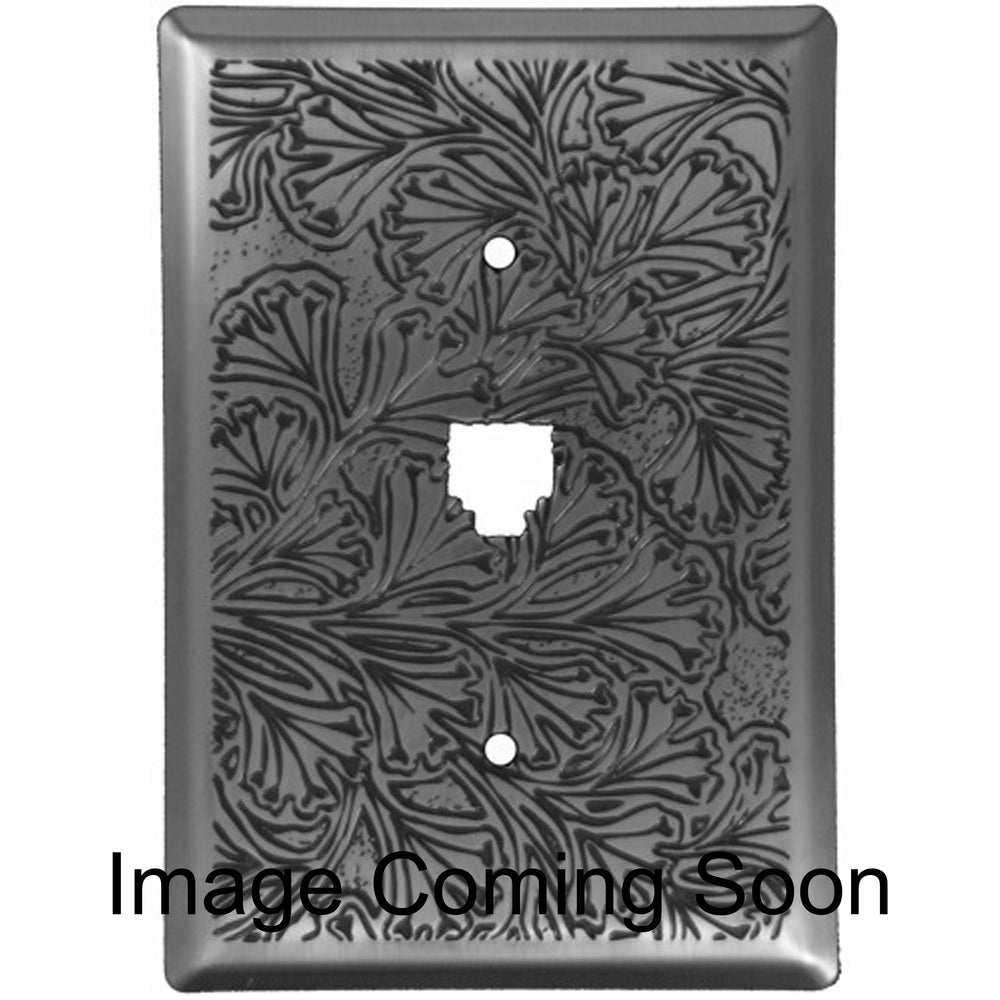Maidenhaire Fern Stainless Steel Phone Switchplate w/ Hardware
