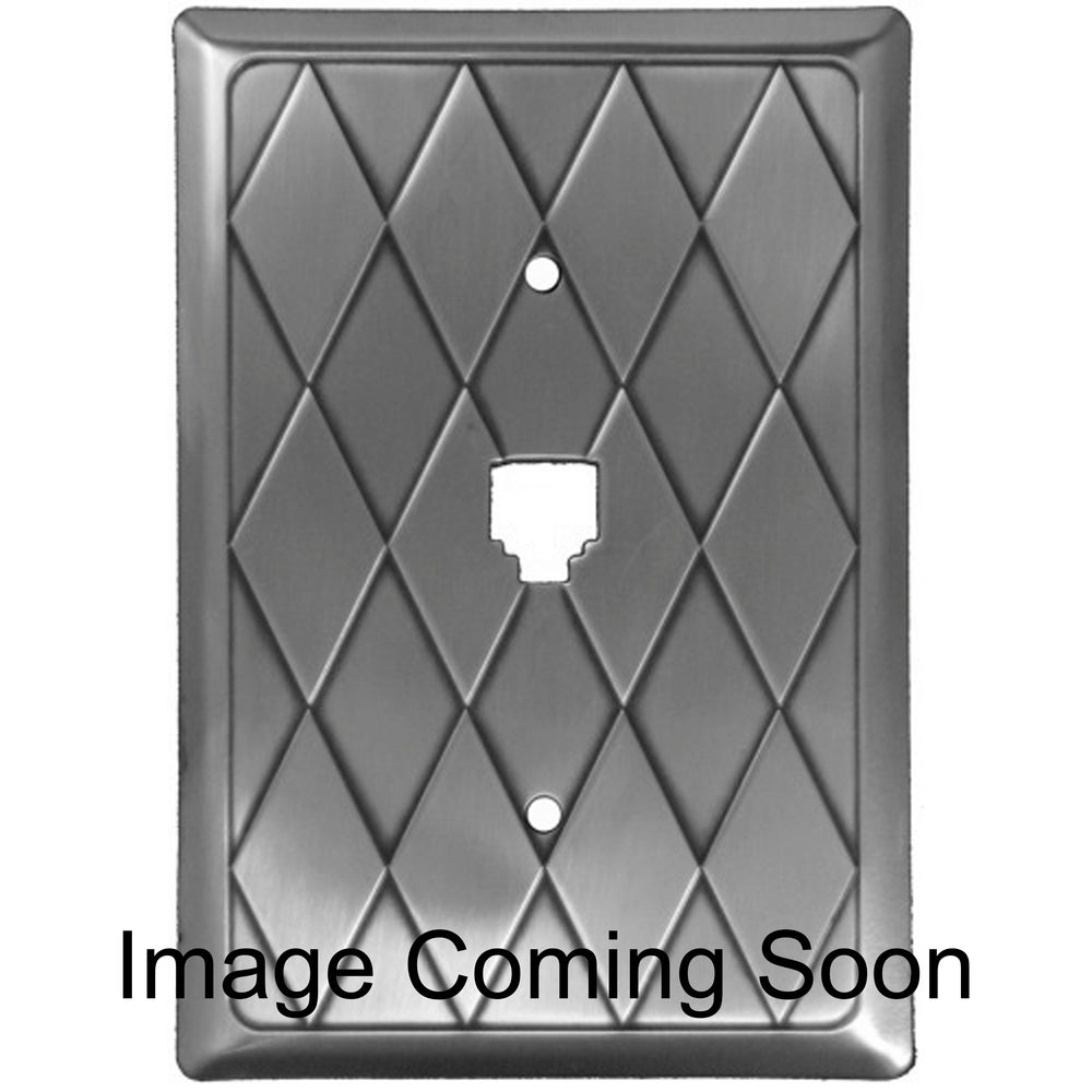 Diamond Stainless Steel Phone Switchplate w/ Hardware