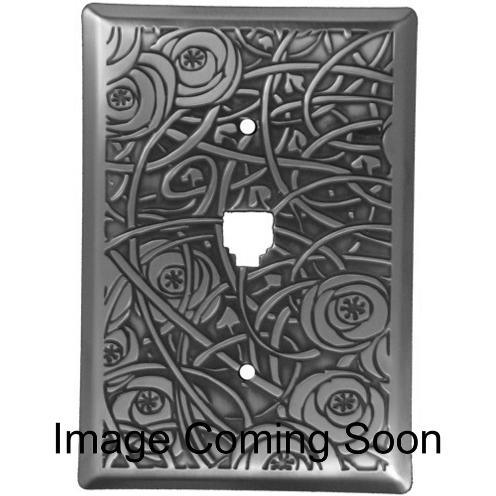 Deco Floral Oil Rubbed Copper Phone Switchplate w/ Hardware