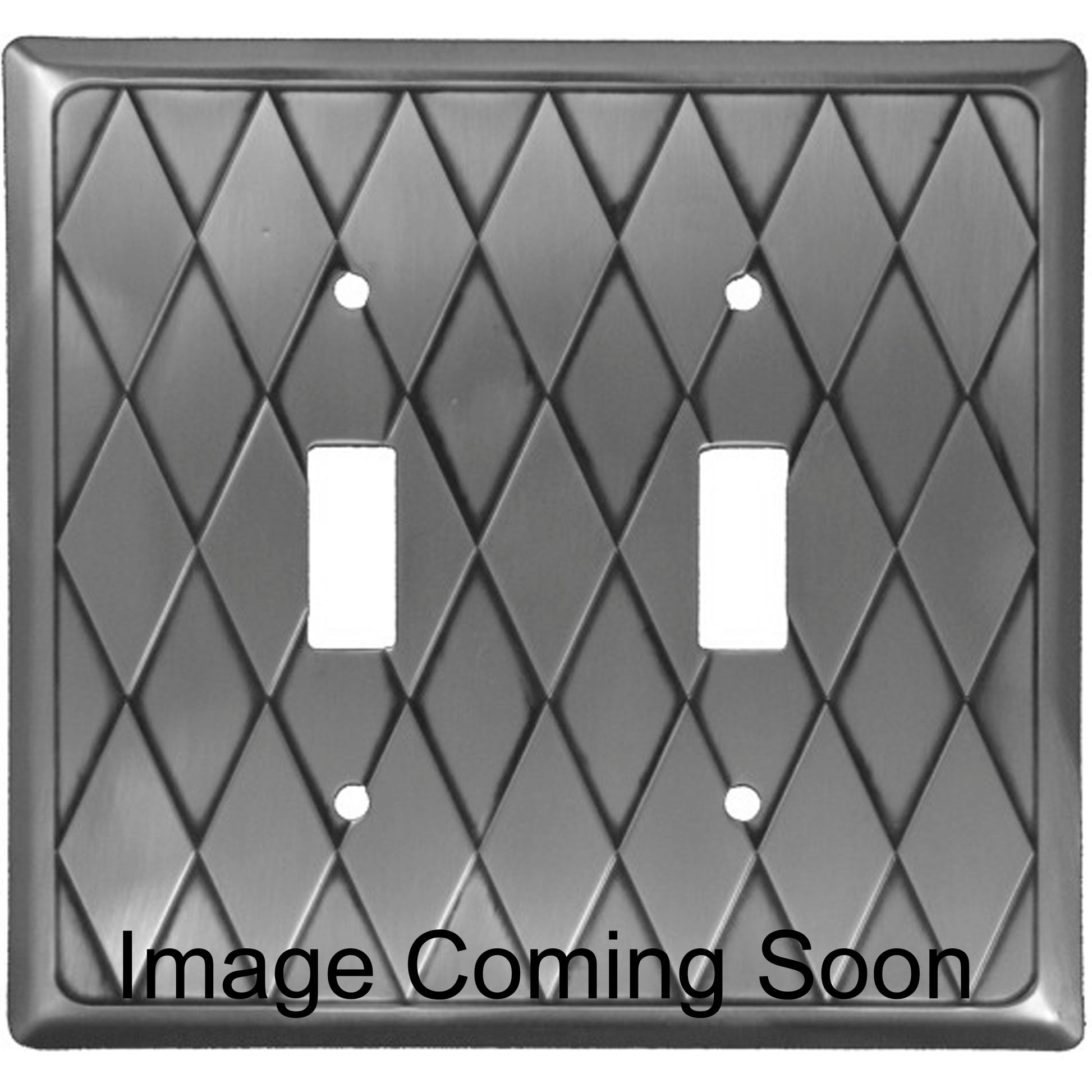 Diamond Stainless Steel Double Toggle Switchplate