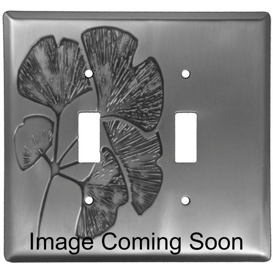 Ginkgo Oil Rubbed Copper Double Toggle Switchplate:Wallplatesonline.com