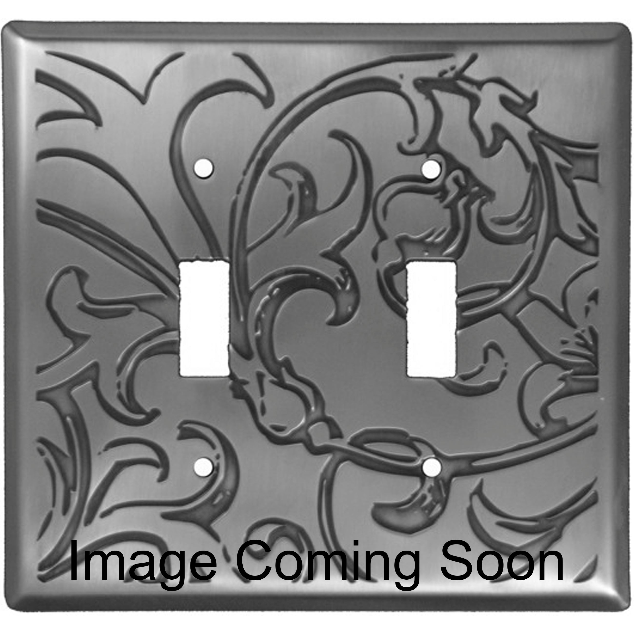 Victorian Oil Rubbed Copper Double Toggle Switchplate