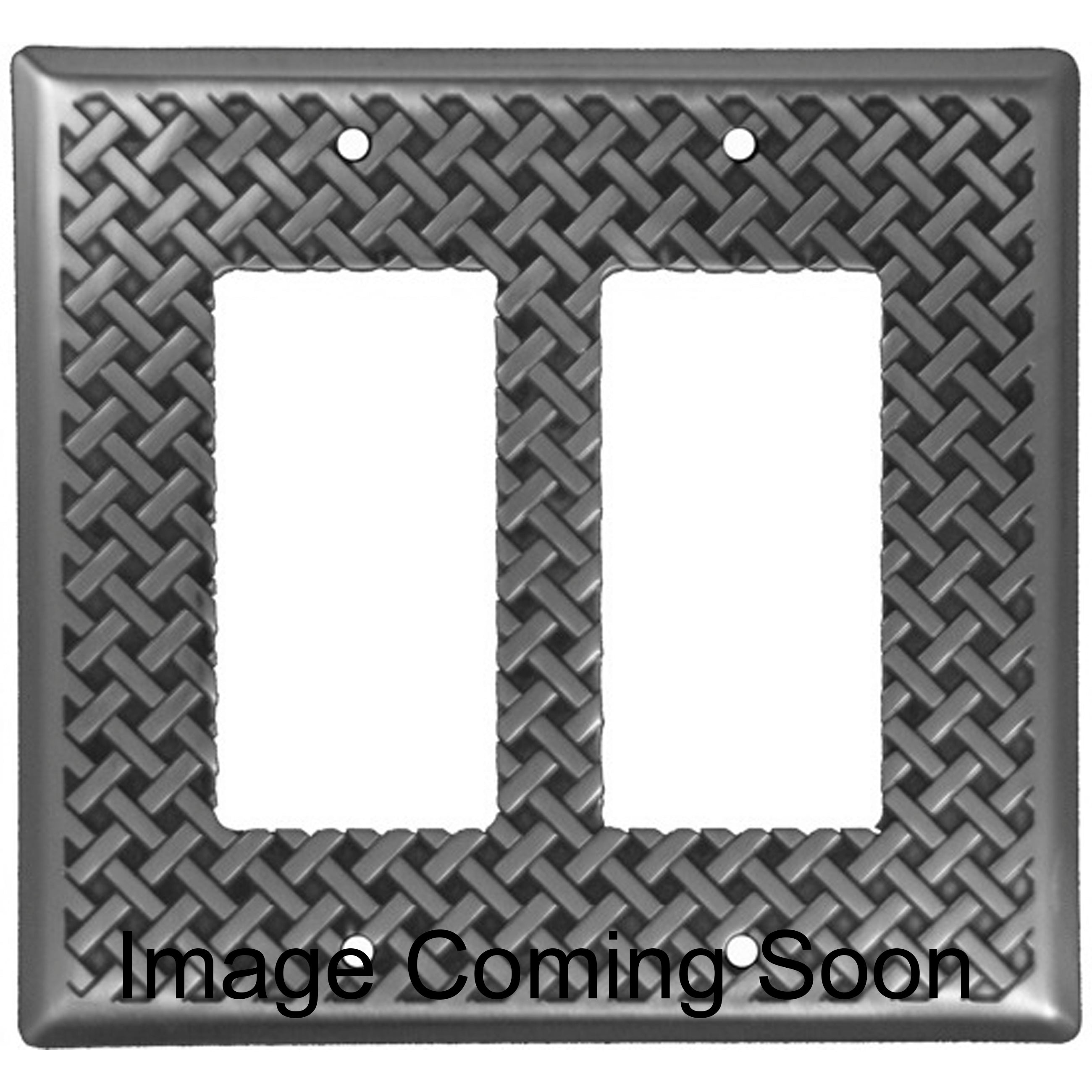 Weave Stainless Steel Double Rocker Switchplate