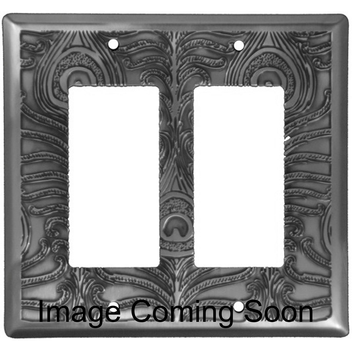 Peacock Stainless Steel Double Rocker Switchplate