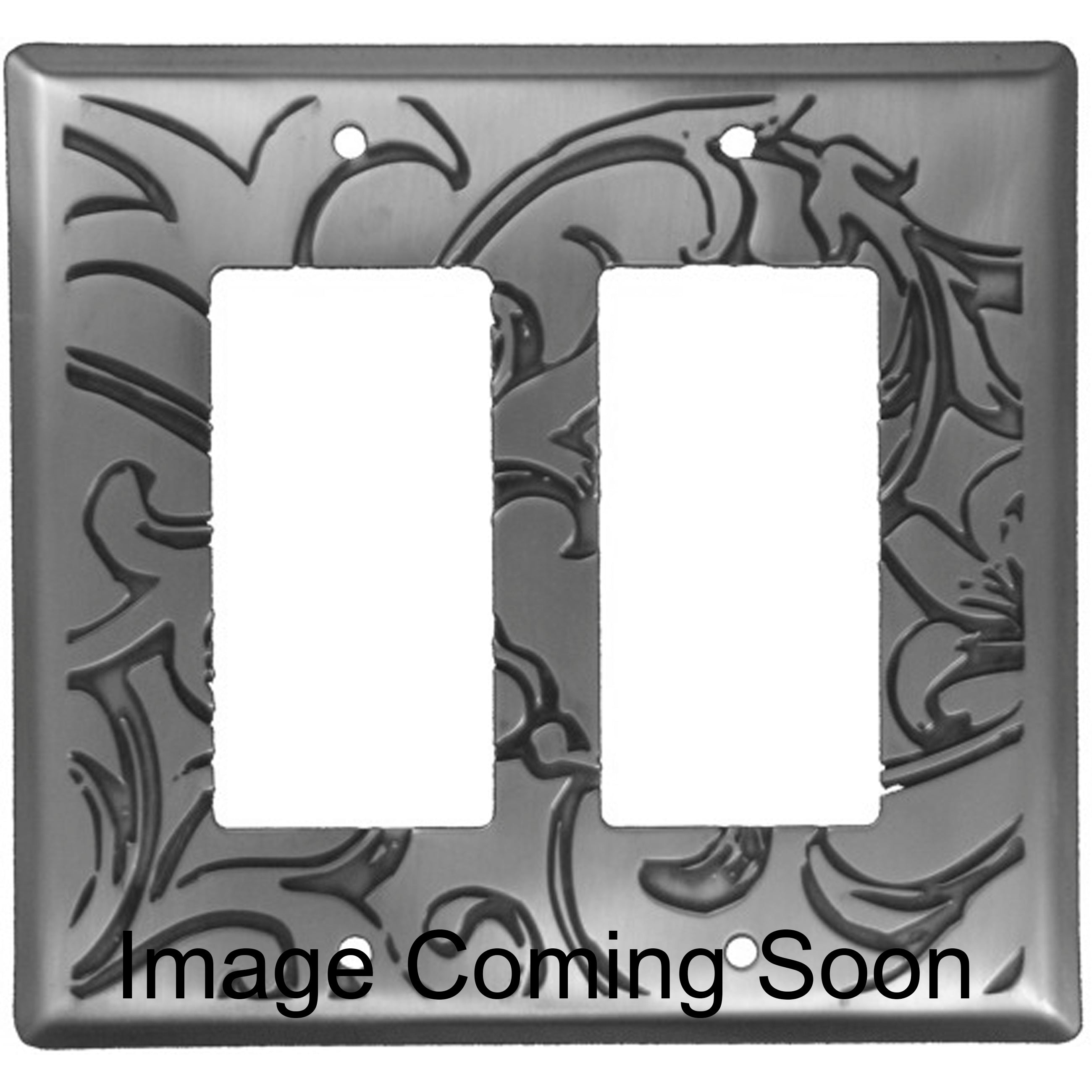 Victorian Stainless Steel Double Rocker Switchplate