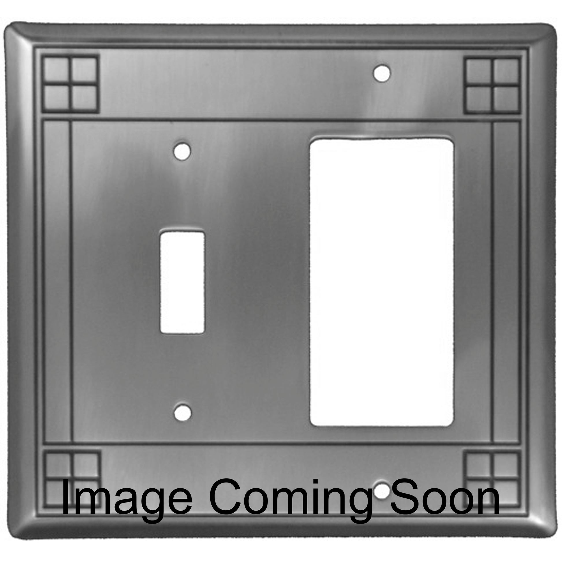 Arts and Crafts Stainless Steel Toggle / Rocker Switchplate