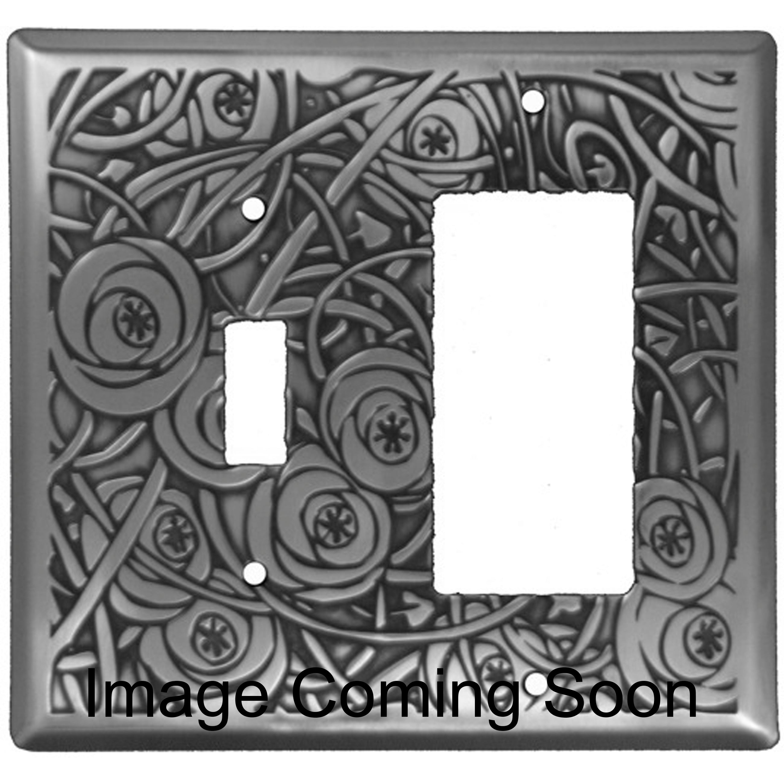 Deco Floral Oil Rubbed Copper Toggle / Rocker Switchplate:Wallplatesonline.com