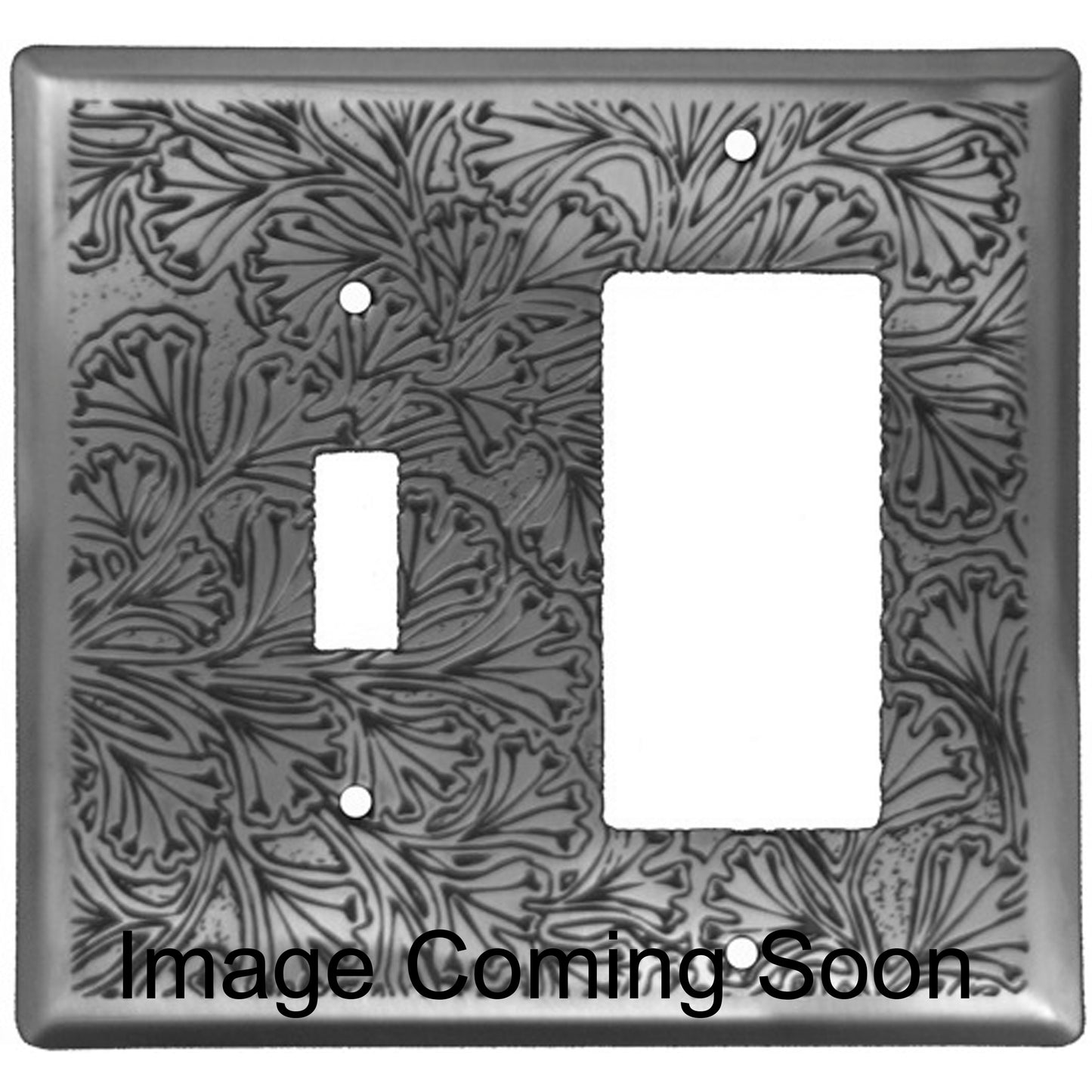Maidenhaire Fern Stainless Steel Toggle / Rocker Switchplate