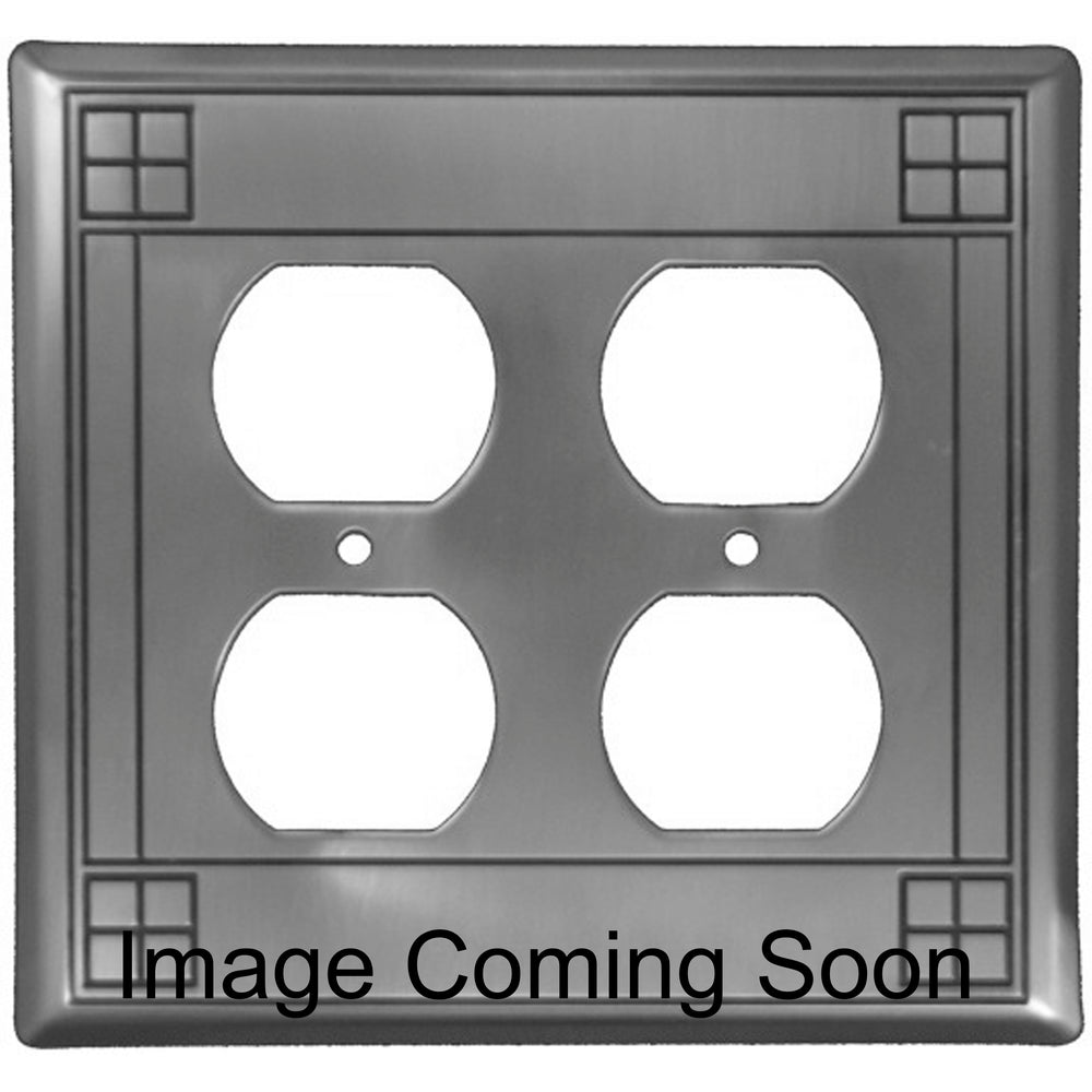 Arts and Crafts Oil Rubbed Copper 2 Duplex Outlet Switchplate