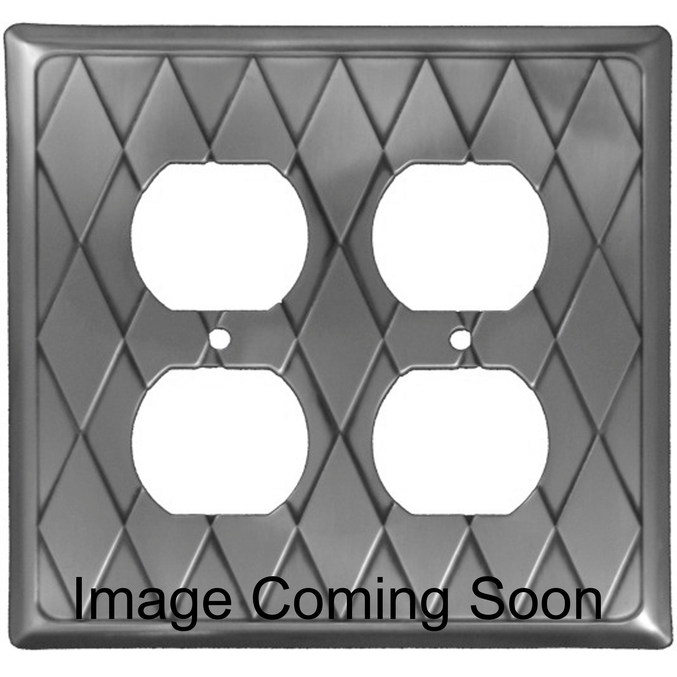 Diamond Stainless Steel 2 Duplex Outlet Switchplate