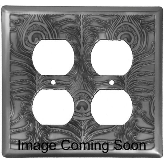 Peacock Stainless Steel 2 Duplex Outlet Switchplate
