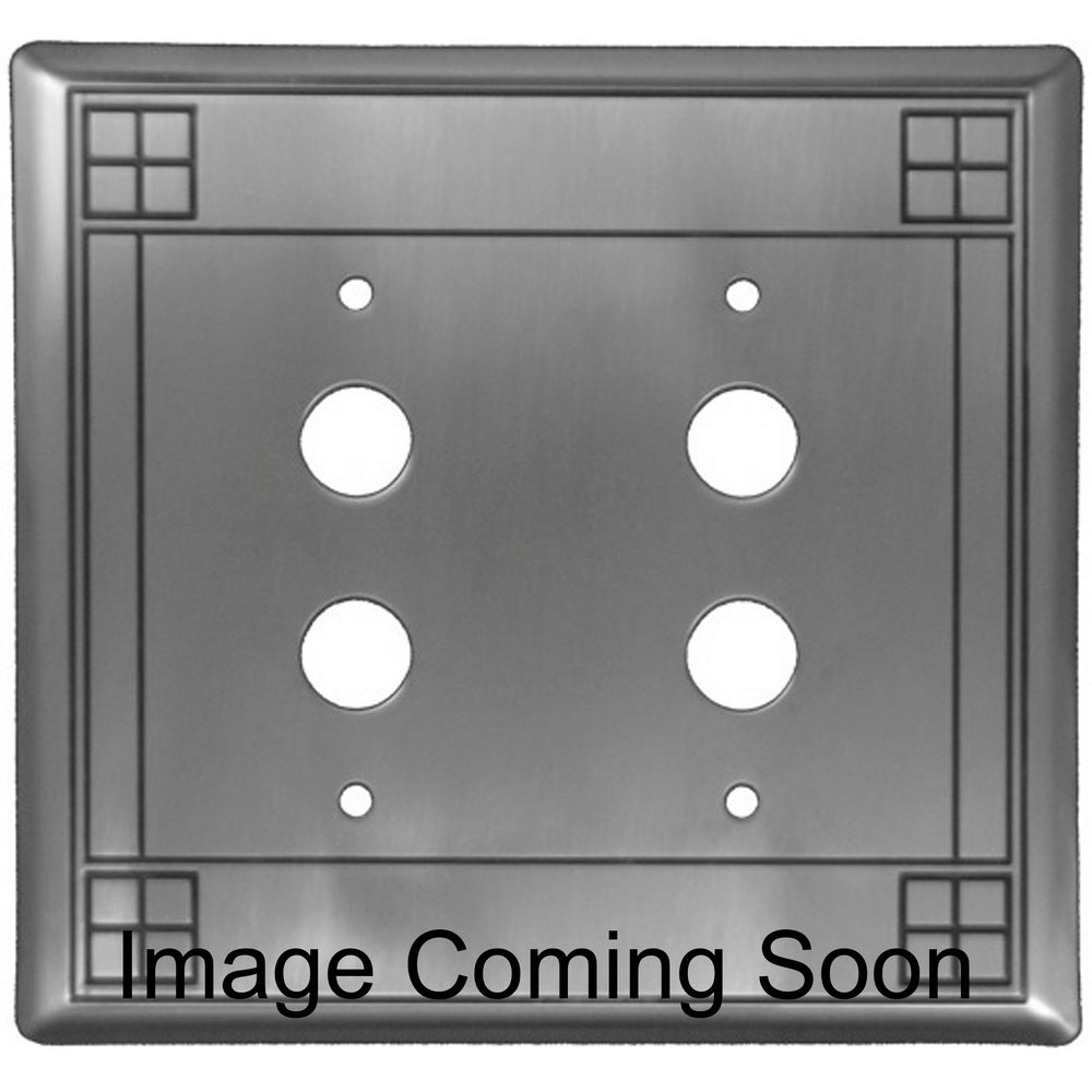 Arts and Crafts Stainless Steel 2 PushbuttonSwitchplate