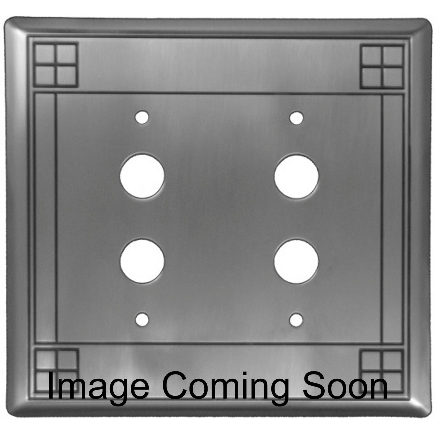 Arts and Crafts Stainless Steel 2 PushbuttonSwitchplate