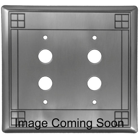 Arts and Crafts Stainless Steel 2 PushbuttonSwitchplate