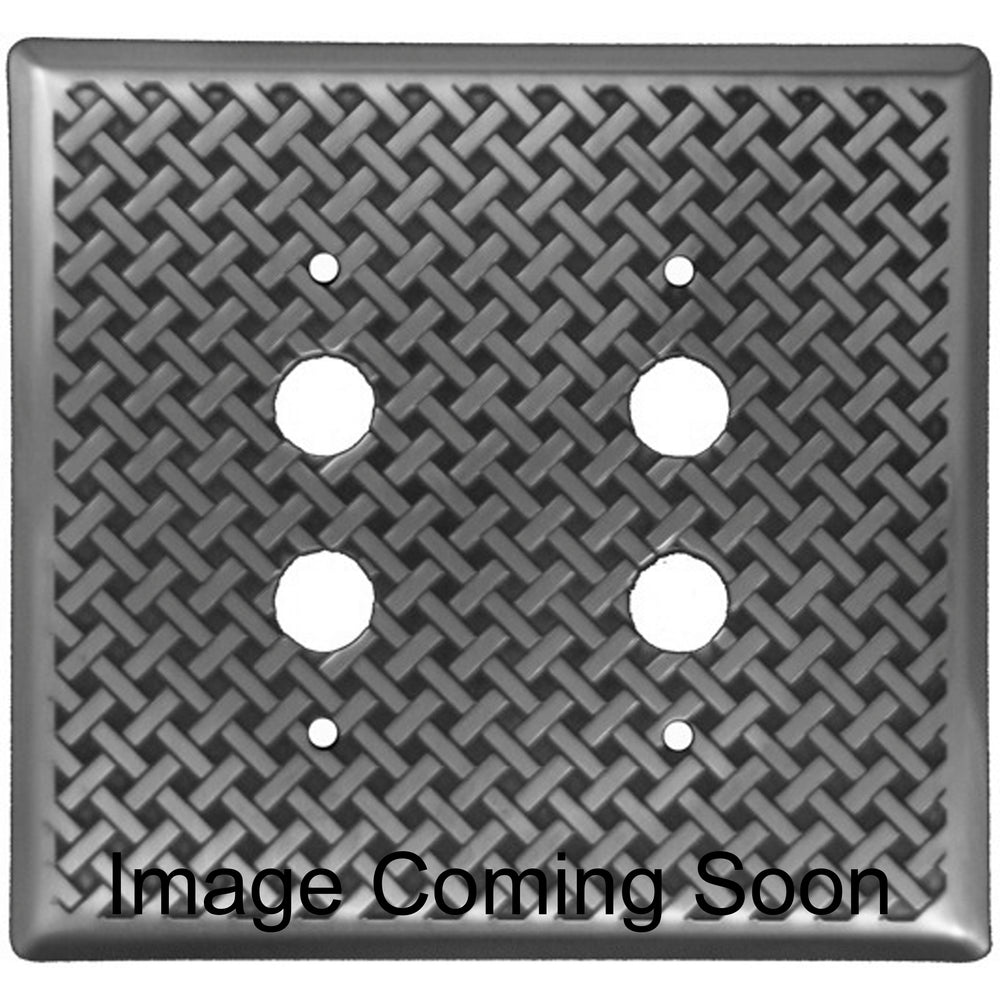 Weave Oil Rubbed Copper 2 PushbuttonSwitchplate