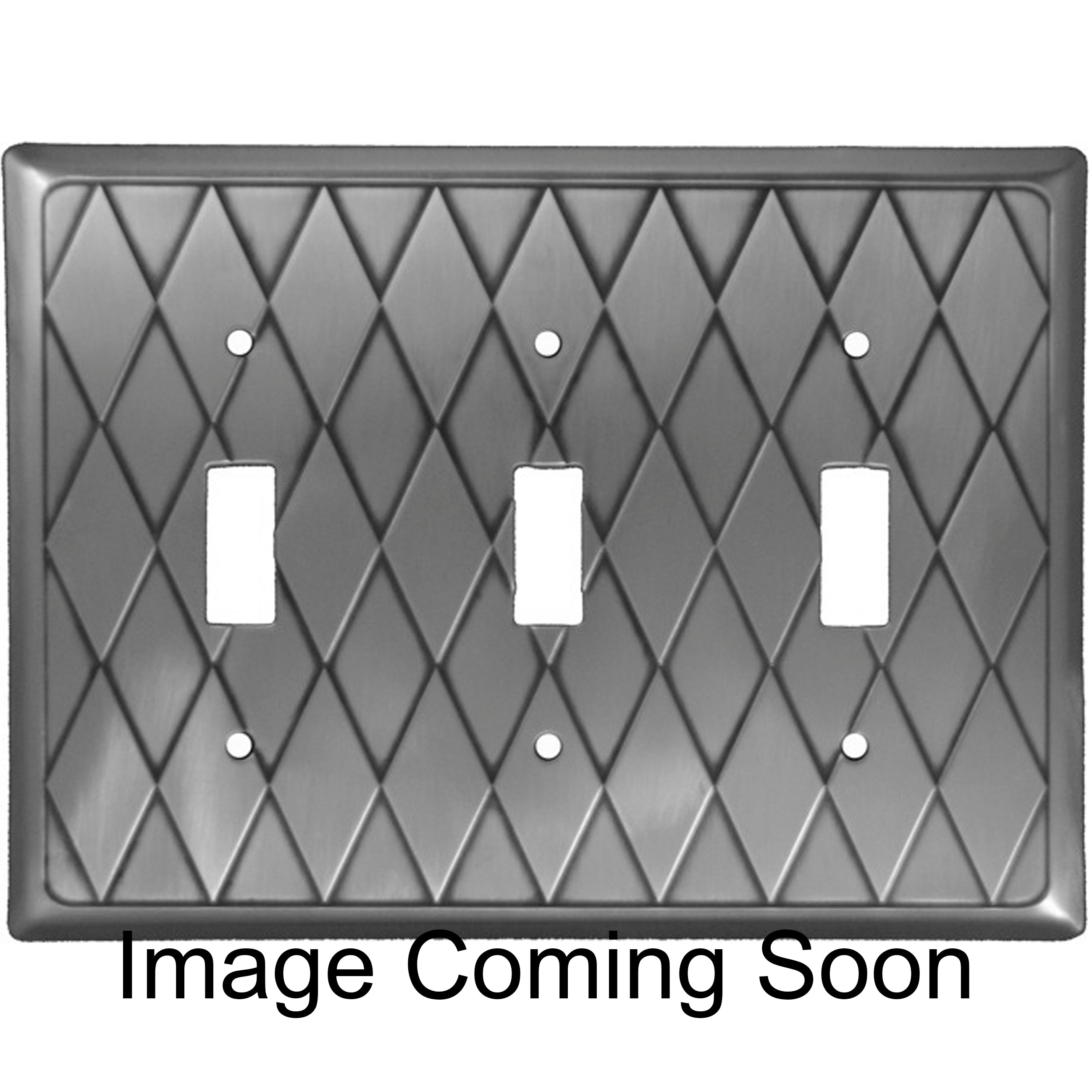 Diamond Stainless Steel Triple Toggle Switchplate