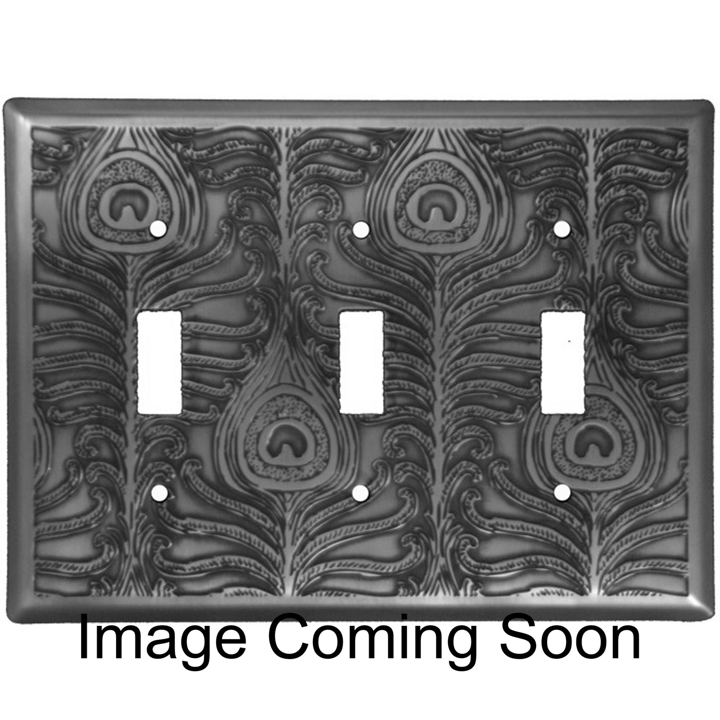 Peacock Stainless Steel Triple Toggle Switchplate