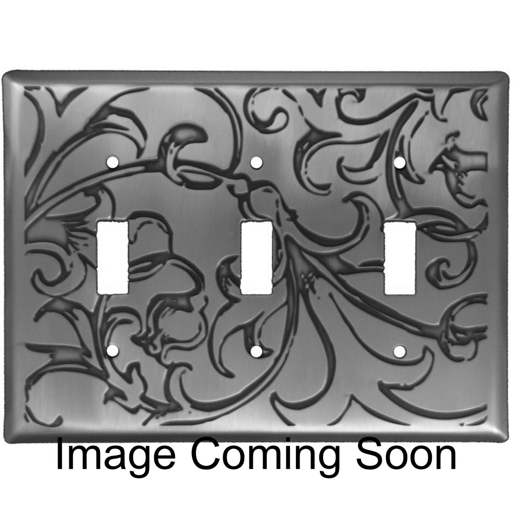 Victorian Stainless Steel Triple Toggle Switchplate