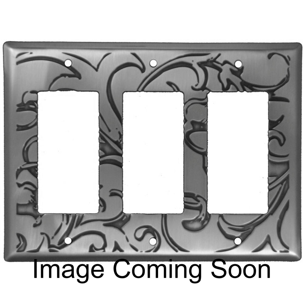 Victorian Oil Rubbed Copper Triple Rocker Switchplate