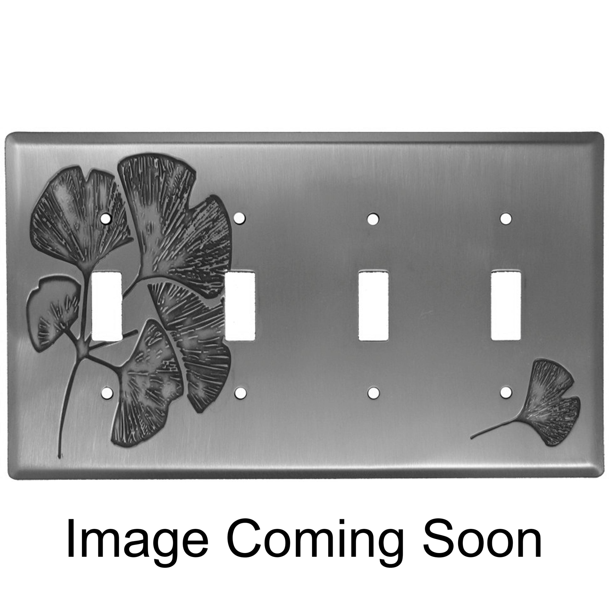 Ginkgo Stainless Steel 4 Toggle Switchplate