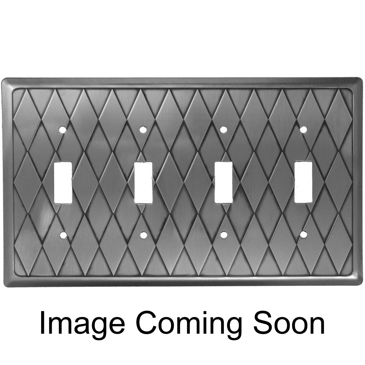 Diamond Stainless Steel 4 Toggle Switchplate