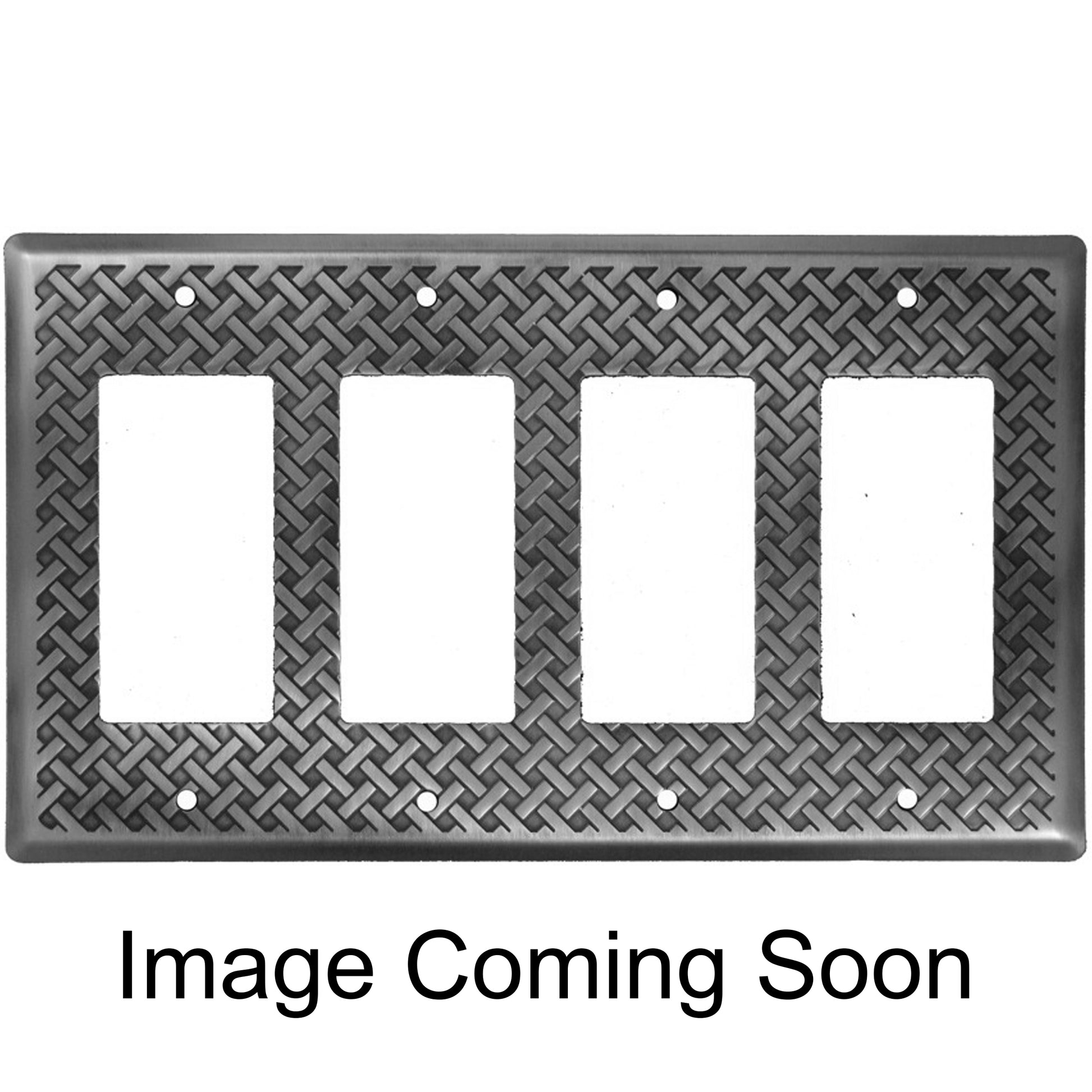 Weave Stainless Steel 4 Rocker Switchplate