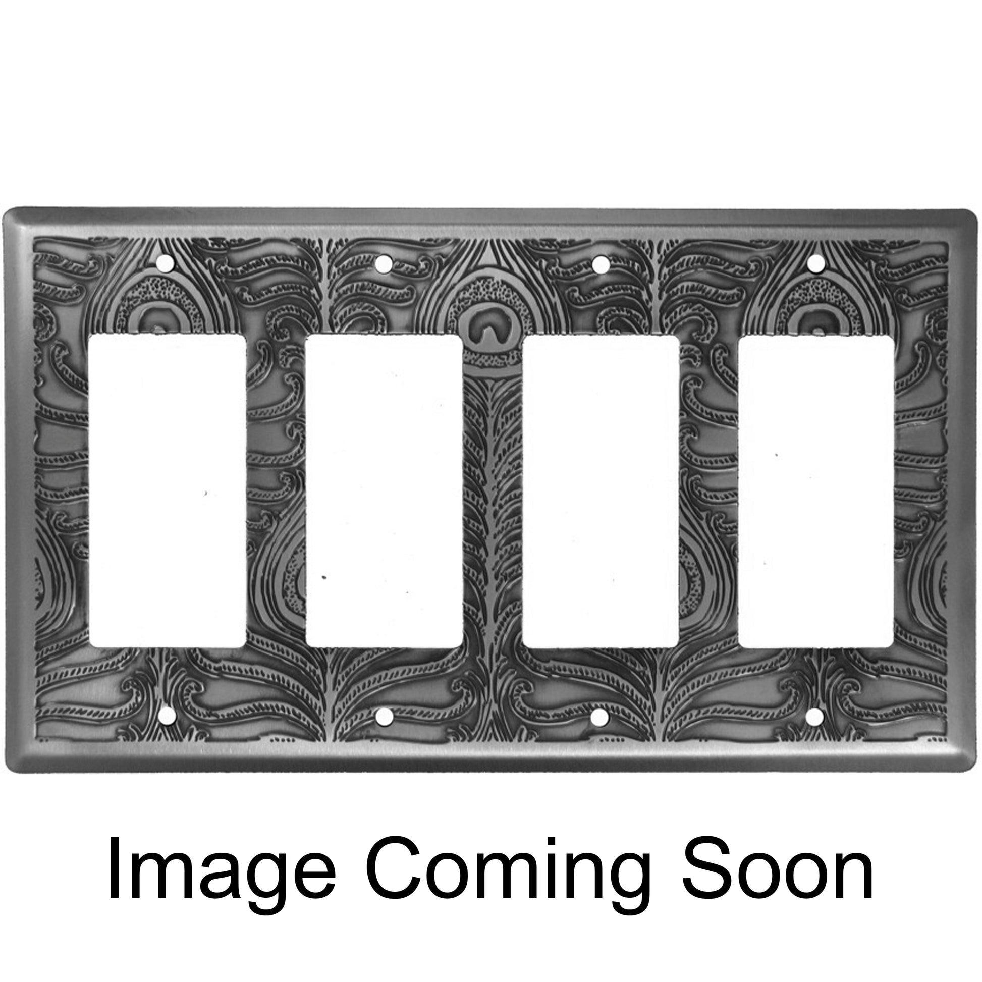 Peacock Stainless Steel 4 Rocker Switchplate