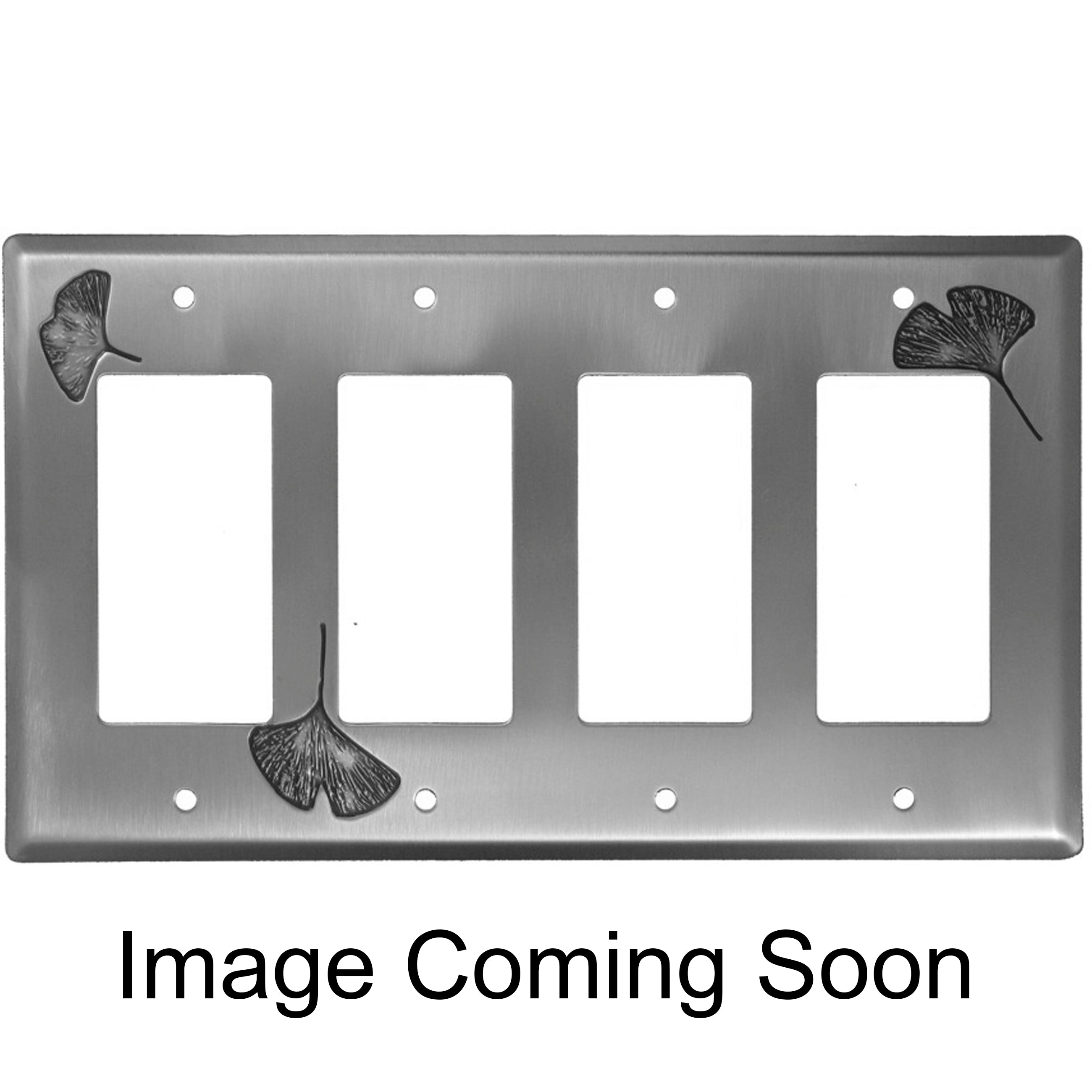 Ginkgo Stainless Steel 4 Rocker Switchplate