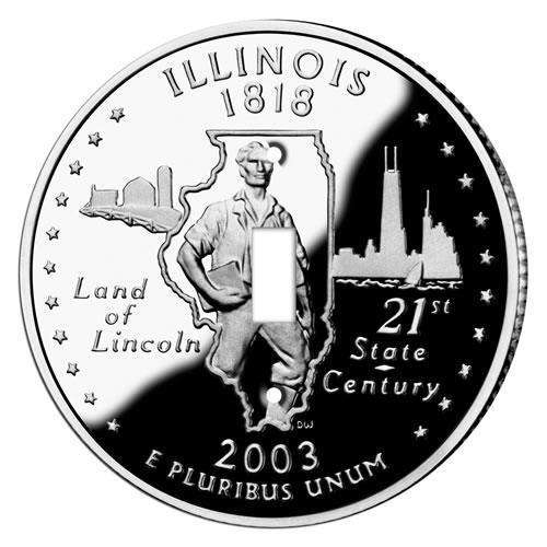 Illinois State Coin Switchplate:Wallplatesonline.com